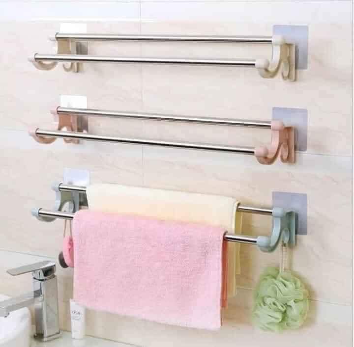 KỆ TREO 2 THANH INOX PHÒNG TẮM