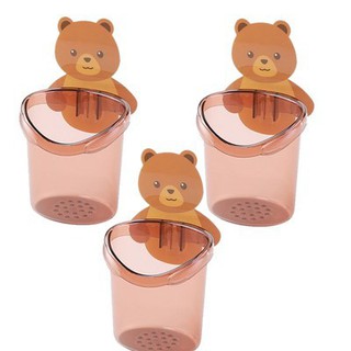 cốc nhựa hình gấu dán tường