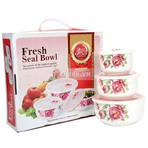bộ 3 bát sư có nắp nhưa
