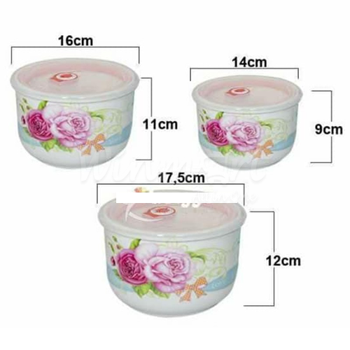bộ bát sứ có nắp hút chân không
