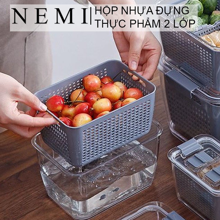 hộp đựng thực phẩm 2 lớp
